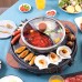  Intexca Multi-Function Electric Portable BBQ Grill Baking Pan Hot Pot with Divider